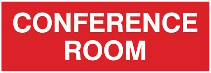 Signs ByLITA Basic Conference Room Sign (Red) - Large