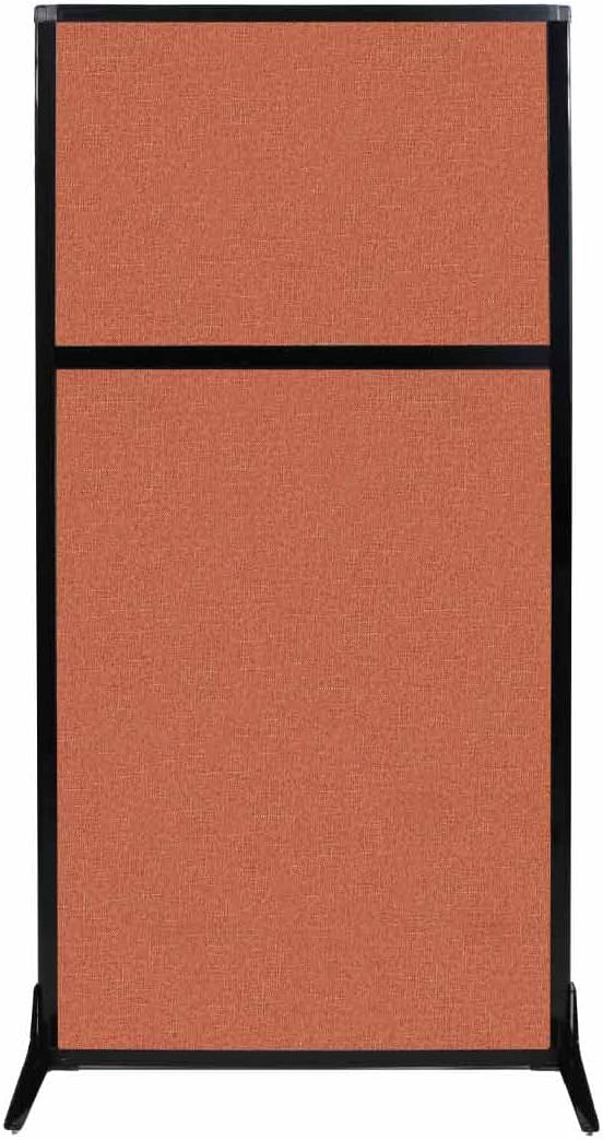 Versare Workstation Partition | Portable Wall Divider | Modern Office Cubicle | Free Standing Privacy Screen | Flexible Work Space | 33" x 70" Papaya Fabric Panels