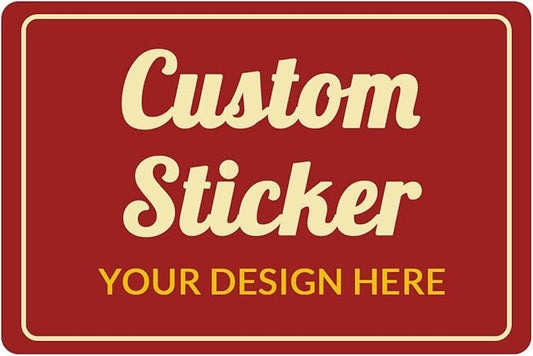 100-500 Pcs Custom Stickers Personalized Labels with Any Design Image Logo Text for Business Logo Thank You Labels,1/2/3/4 inch Customized Stickers(Rectangle)