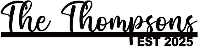 House Warming Gift for New Home,Custom Metal Name Sign,Last Name Sign for Wedding,Engagement Gifts for Couples,Family House Sign,Personalized Wedding Gifts
