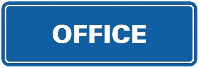 Signs ByLITA Standard Office Sign - Professional Business Signage - Easy to Install (Blue) - Small 1 Pack