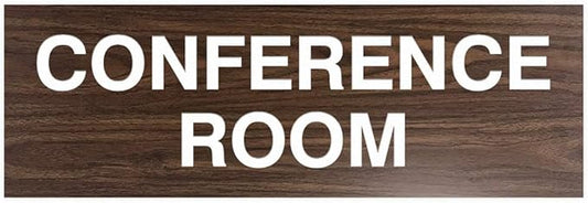Signs ByLITA Basic Conference Room Sign (Walnut) - Medium