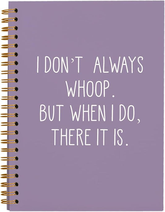 hold fizz Funny Office Notebooks for Work, Sarcastic Gifts, I Don't Always Whoop Sign, Office Desk Accessories, Funny Journal, Office Supplies for Desk, Purple Spiral Notebook 5.5 x 8.3