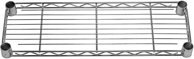 Shelving Inc. 8" d x 24" w Chrome Wire Shelving with 3 Tier Shelves, Weight Capacity 800lbs Per Shelf