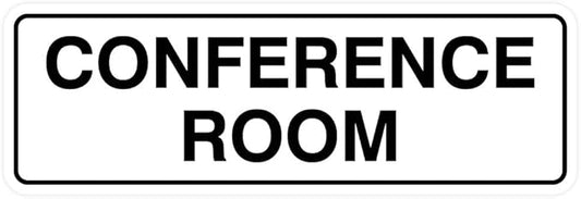 Standard Conference Room Sign - White - Small 5 Pack