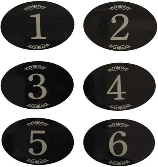 StayMax Locker Number Signs Door Sign with Self-Adhesive Tape Number Black (26-50)