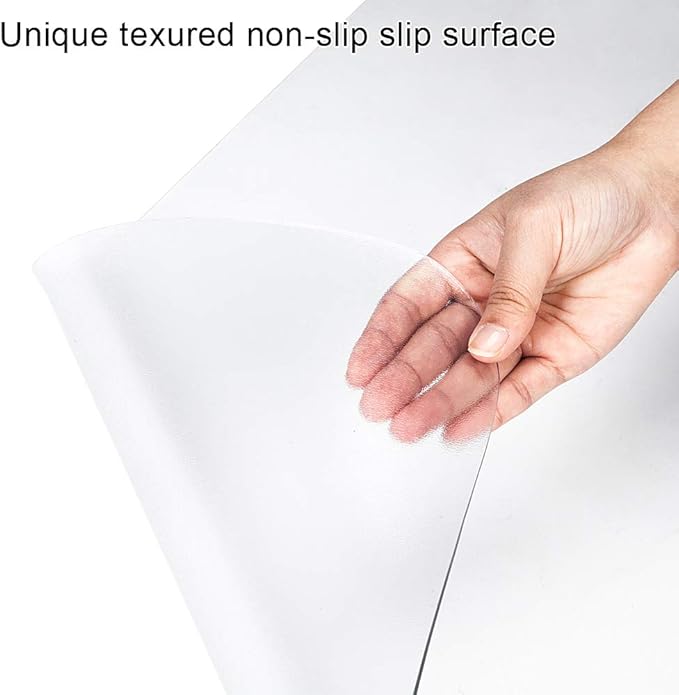 Kuyal Clear Chair Mat, Hard Floor Use, 48" X 53" Transparent Office Home Floor Protector mat Chairmats (48" X 53" Rectangle)