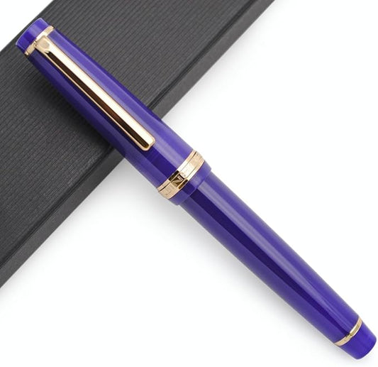 JINHAO 82 Fountain Pen (Transparent Navy Blue,Fine Nib 0.5mm)