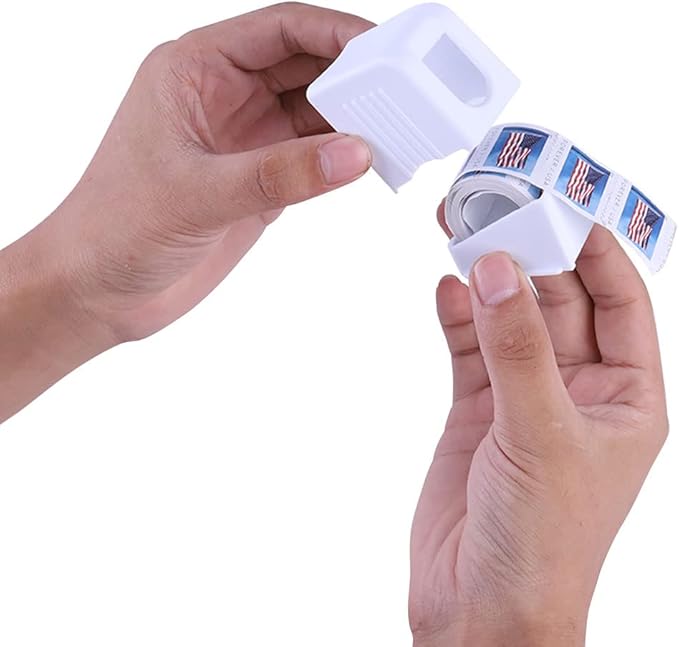 Postage Stamp Dispenser for Roll of 100 Stamps,Stamp Roll Holder for US Forever Stamps,Stamps Dispenser for Desk Table Organizer Home Office Supplies