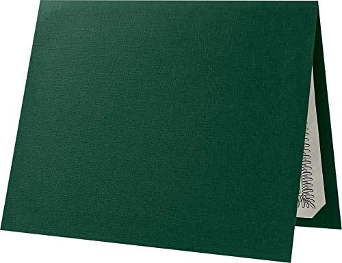 LUXPaper 9.5" x 12" Certificate Holders | Green Linen | 100lb. Cover | 100 Qty