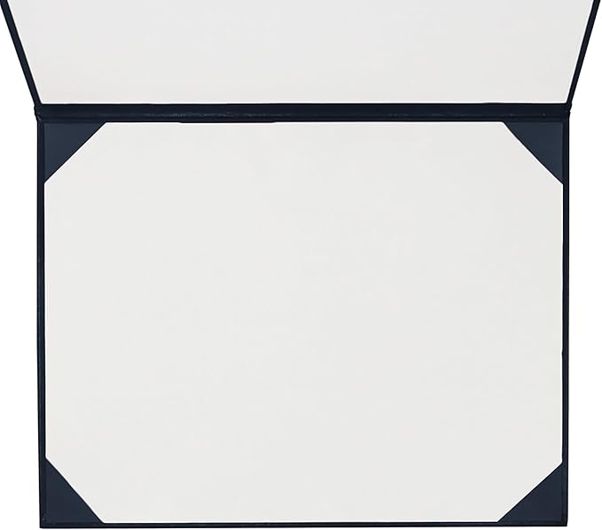 GraduationMall 8.5"x11" Smooth Padded Diploma Cover Certificate Holder Darkblue,2-Packs