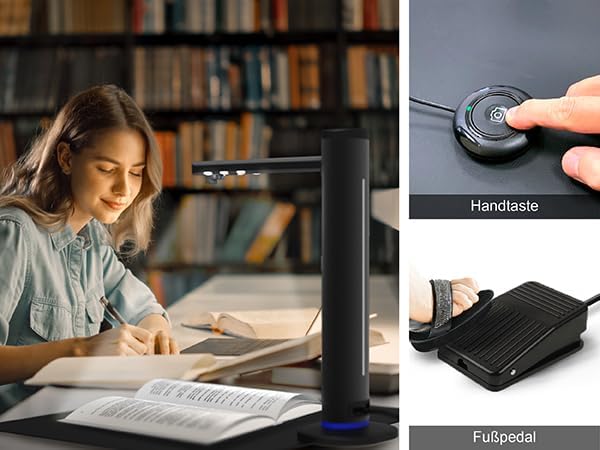 VIISAN K48 Book Scanners: 48MP Output, USB Camera for Laptop/Desktop, Deskewing, Multiple Page Documents Scanning, OCR & TTS Tech, Ai Reading, UVC/UAC Camera, Works with Windows & MacOS