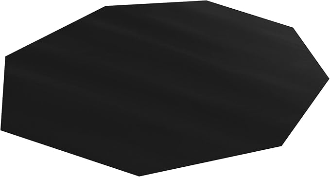 DESKU - Octagon Gaming Chair Mat, Computer and Office Chair Mat for Hard Floors, Black, 46 Inches x 49.5 Inches, Made in The USA