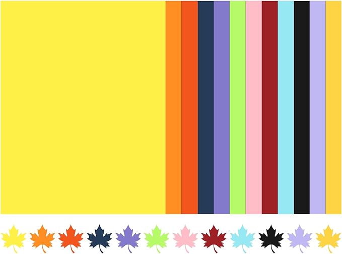 120 Sheets 8.5" X 11" Colored Cardstock, 12 Assorted Colors Construction Paper Valentine's Day Card Stock Printer Paper for Printing, Card Making, DIY Crafts,School Supplies,Party Decorations