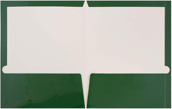 JAM PAPER Laminated Two Pocket Glossy School Folders - Letter Size - High Gloss Green - 6/Pack
