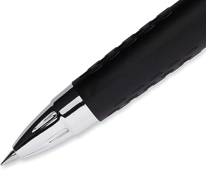 Advantage Gifts Signo 207 Roller Ball Retractable Gel Pens, Medium Point (0.7mm), Red Ink, 3 Count, Bundle with Plastic Reusable Pouch