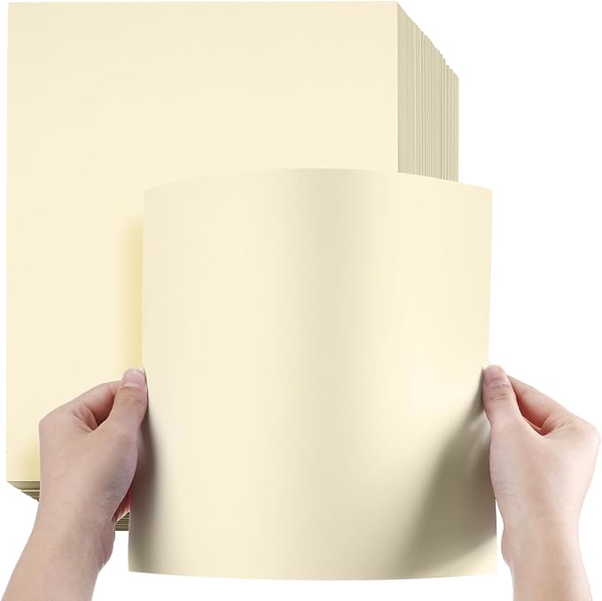 Fainne 200 Sheets 8.5 x 11 Inches Card stock Thick Paper Heavyweight Card Stock Printer Paper 250 GSM 92 lb Cover 170 lb Text for Invitations Menus Crafts DIY Projects(pale yellow)