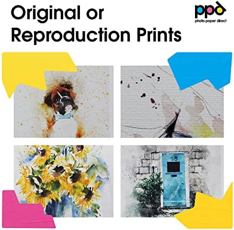PPD Watercolor Printer & Printable Fine Art Paper for Inkjet Printer, Textured Giclee Archival Acid Free Paper 8.5 x 11, Professional Grade, Heavyweight 240 gsm/64 lb (25 Sheets)`