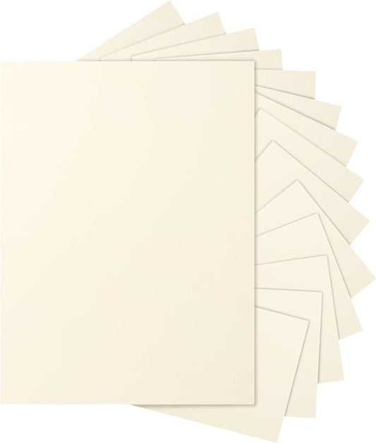 Silunkia 300 Sheets Cream Cardstock 8.5 x 11 Ivory Paper, 200gsm/75lb Off White Paper Card Stock for DIY Cards Making, Greeting Cards, Wedding Invitations, Menus, Business Cards