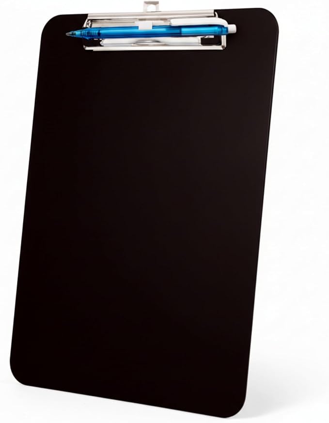 TFDLCG zm Clipboard with Pen Holder,Nursing Clipboard A4 Standard Letter Size,Plastic Clip Boards 8.5x11 Heavy Duty,Hanging Clipboards for Women Kids Students School Office Home,Black