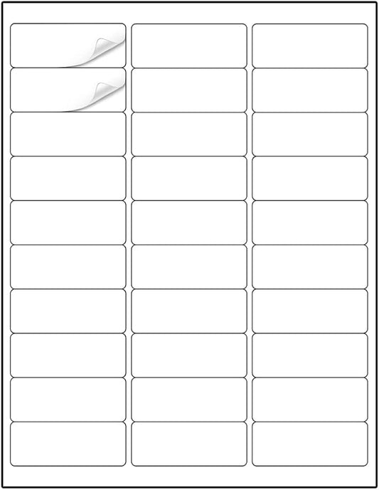Methdic Address Labels 1" x 2-5/8" 900 Labels Sticker Paper for Laser/Ink Jet Printer Mailing Labels 8.5"×11" White 30 per Sheet