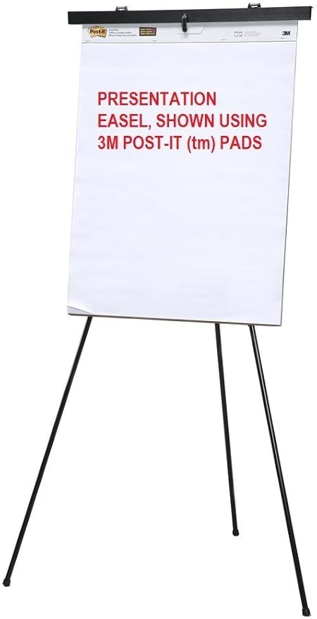 Lightweight Aluminum Flip-Chart Presentation Easel (2-Pack, Black)