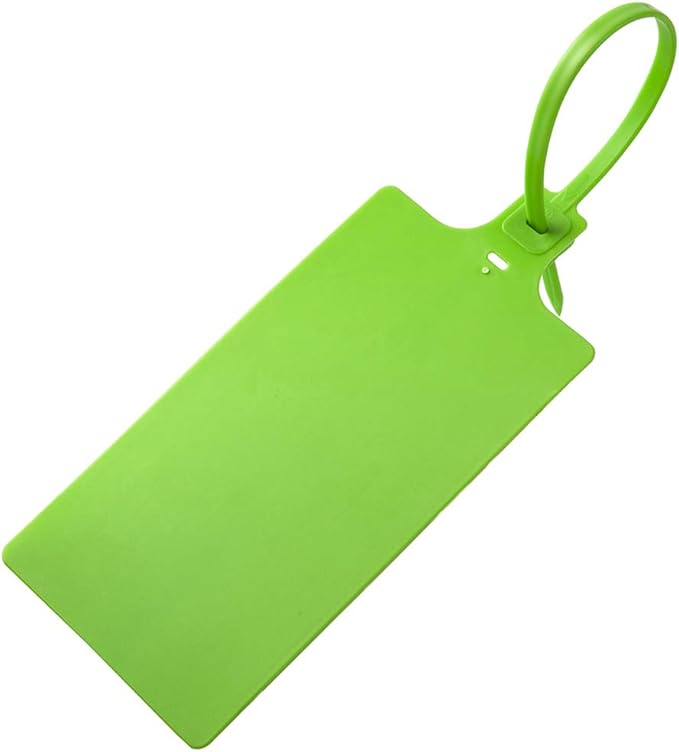 400Pcs Plastic Seals Shipping Label Tags, Writable Marker Big Sign Tie for Logistics, 255mm Total Length Self Locking Inventory Waterproof Tag Fastener with 3 Marker Pen (Green)