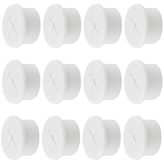 Desk Grommet,3/4 Inch Flexible Rubber Grommets, Silicone Cable Cord Grommet Wire Hole Cover for Desk, Table and Other Furnitures(12Pack)