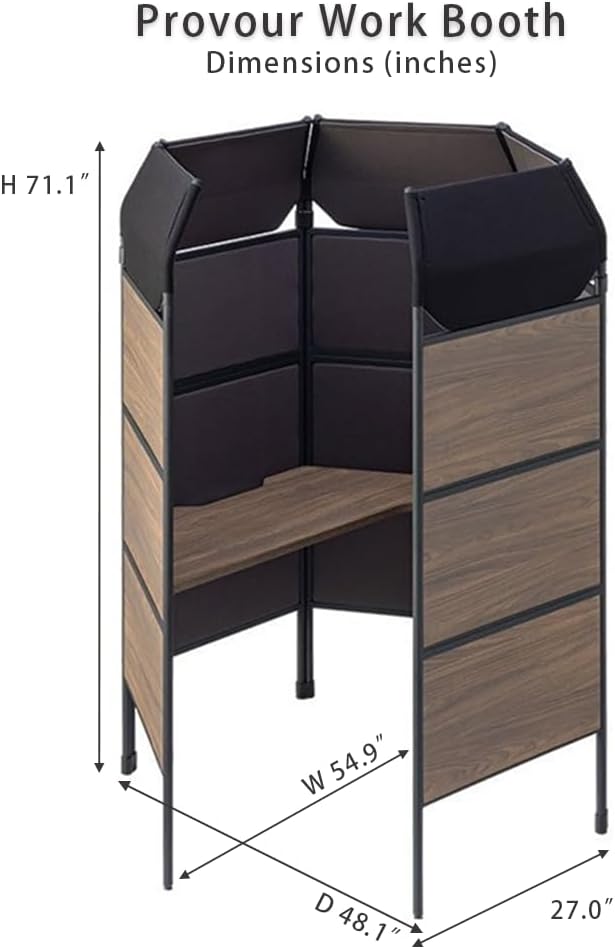 Provour Work Booth, Private Workstation, Room Divider, Office Pod, Partition, Acoustic Booth, Office Desk, Office Room, Private Cubicle, Made in Taiwan