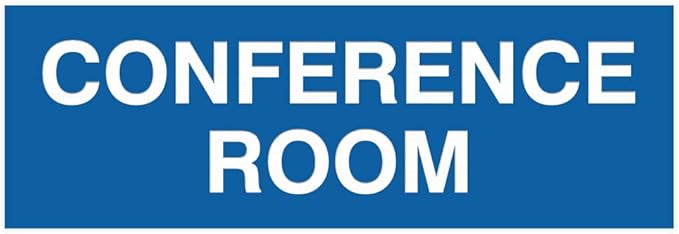 Signs ByLITA Basic Conference Room Sign (Blue) - Medium