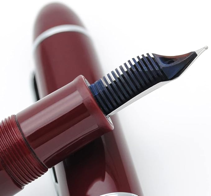 JINHAO X159 Fountain Pen (F Nib 0.5mm, Wine Red with Silvery Clip)