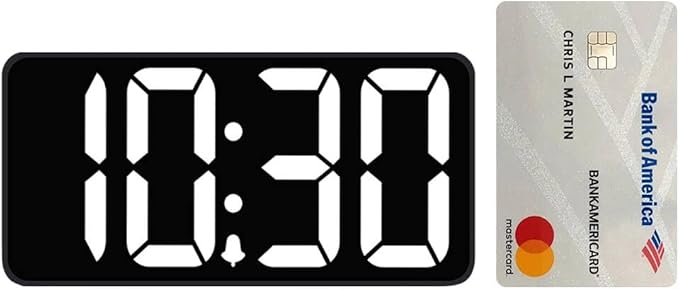 DreamSky Small Digital Alarm Clock for Bederoom, Large Big Numbers Display with Dimmer for Living Room, Electric Bedside Desk Clock with USB Charging Port, Adjustable Volume, USB-C Adapter Powered
