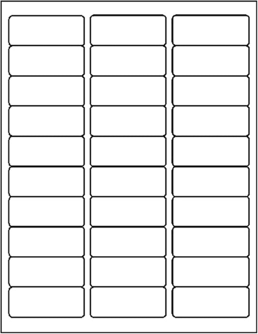 Printable Labels for Mailing - Laser/Ink Jet Compatible Shipping Address Labels, 30 per Sheet, 1" x 2-5/8", Box of 500 Pages/15000 Labels, White