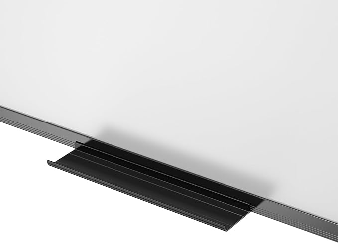 VIZ-PRO Magnetic Dry Erase White Board, 96 X 48 Inches, Black Aluminium Frame