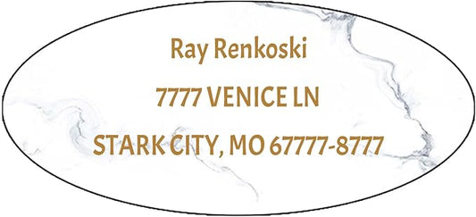 Made in USA Custom Return Address Stickers Labels Customized Mailing Label for Envelopes, Personalized Self Adhesive Flat Sheet Oval Labels