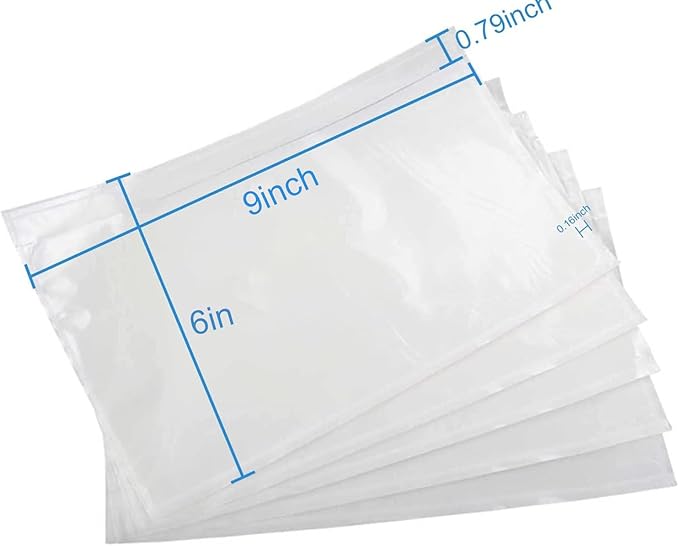 Coopaty 6" x 9" Adhesive Packing List Envelopes Clear Plastic Mailing Shipping Envelope Pouch (100 Pack)