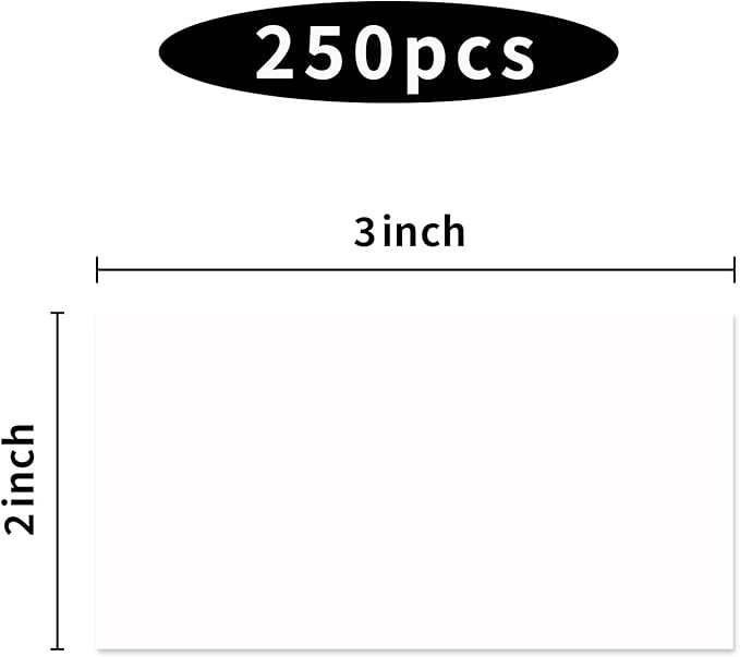 STARLIBOO Colored Labels Stickers 3 x 2 Inch, Removable Rectangle Moving Labels Stickers, 250Pcs Garage Sale Price Stickers, Adhesive Moving Labels for Boxes White