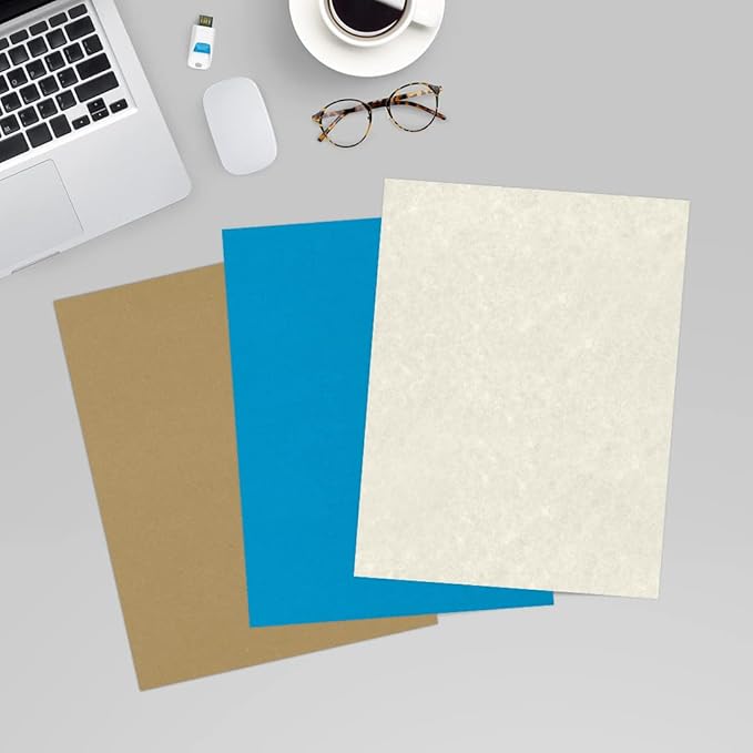 LUXPaper 8.5" x 11" Paper | Letter Size | Cream Parchment | 60lb. Text | 50 Qty