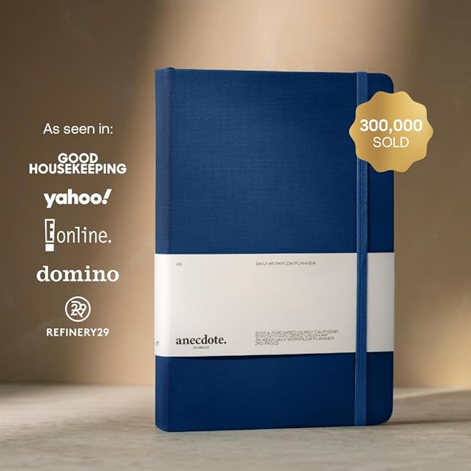 Anecdote 2026-2027 Planner: A Monthly, Weekly & Daily Planner with Calendar | 8.5" x 5.2" | Hardcover To-Do List Organizer, Planning Your Success, Start Anytime, Achieve Productivity Goals (Royal Blue)