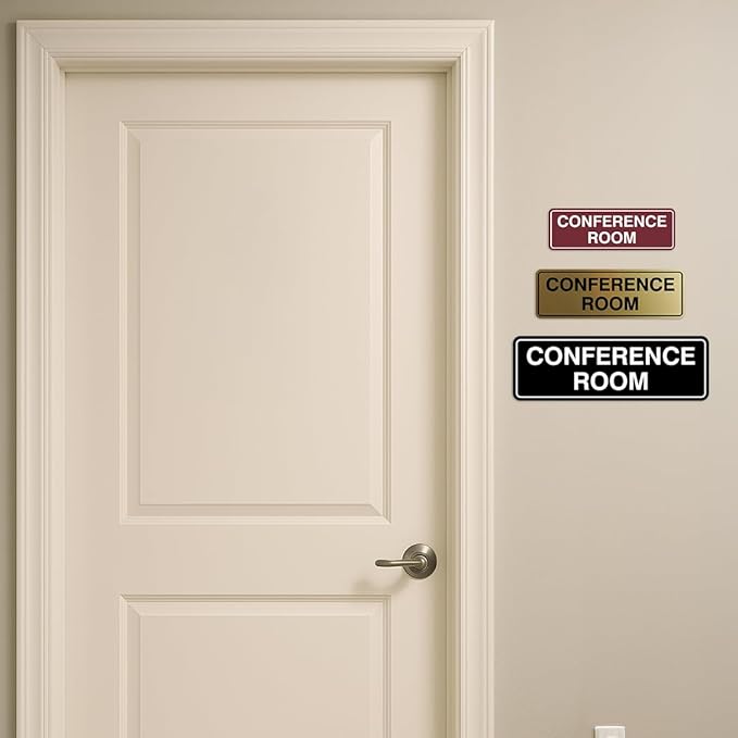 Standard Conference Room Sign - Lt Gray - Large 2 Pack