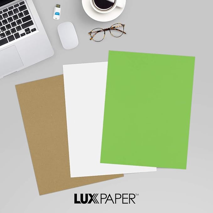 LUXPaper 8.5" x 11" Paper | Letter Size | Limelight Green | 80lb. Text | 50 Qty