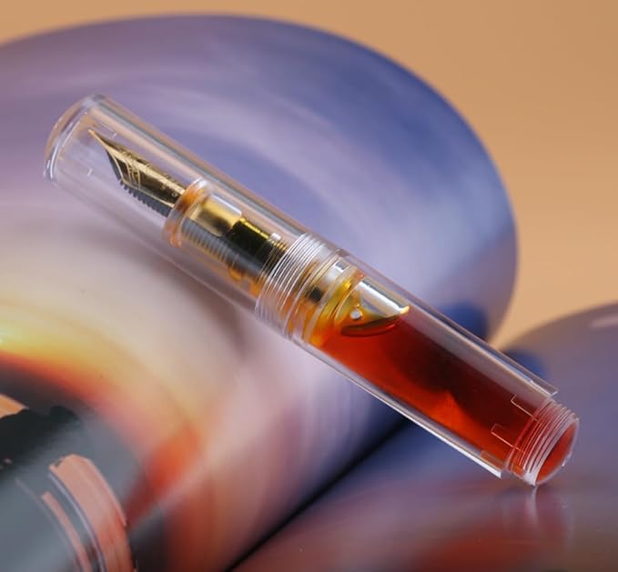 czxwyst Majohn Wancai 2.0 Mini Pocket-Size Eyedropper Fountain Pen (F Nib 0.5mm, Transparent)
