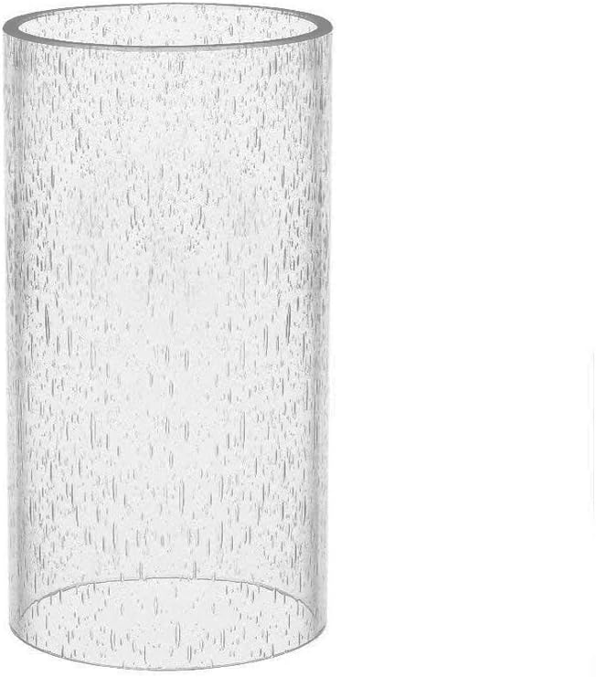 Sunwo Glass Shade Straight Cylinder Glass Lamp Shade Replacement with Multiple Effects (6 x 8, Bubble Straight Cylinder)