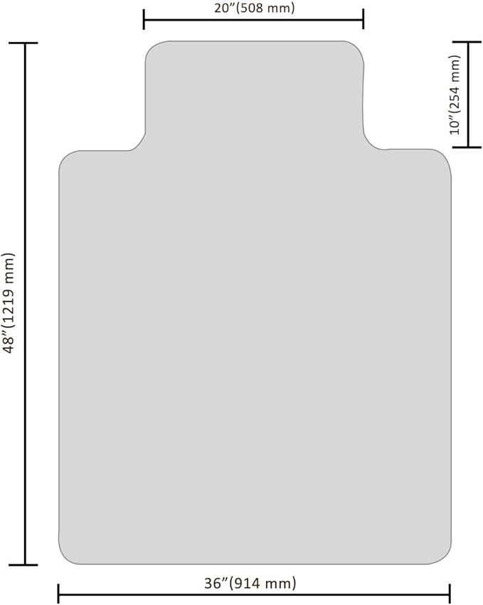 Office Chair Mat for Hardwood Floor, 48”x 36” Clear Floor Protector Mat for Office Chair, Vinyl Desk Chair Mat for Hard Floors, Easy Glide for Chairs