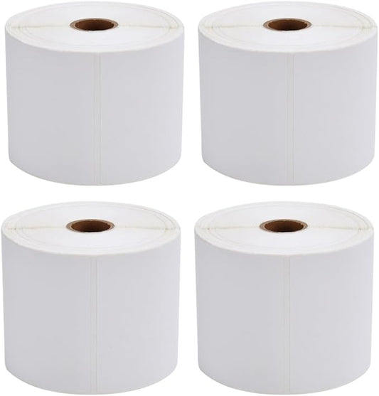 MFLABEL 4x6 Direct Thermal Shipping Labels - 4 Rolls of 450 Labels/Roll, Compatible with Zebra 2844/ZP450/ZP500/ZP505, USPS/FedEx/UPS/Amazon Shipping, Smudge-Resistant & Permanent Adhesive