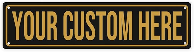 Tmqytuox Custom Street Signs - Custom Metal Sign - Personalized Road Sign - 4"x16" - Minimalist Style - For Home, Office, Business & More