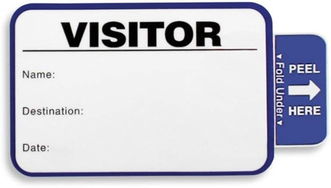 Visitor Log Book, Spiral-Bound Self Expiring Visitor Badges, Guest Register Book, Carbon Copy - 200 Badges