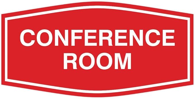 Fancy Conference Room Sign (Red) - Small