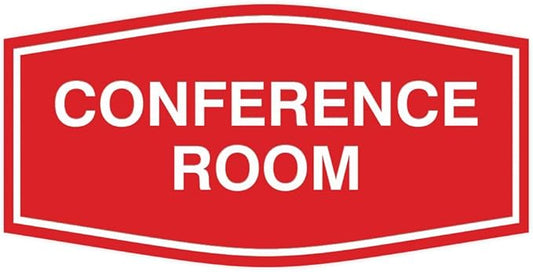 Fancy Conference Room Sign (Red) - Small