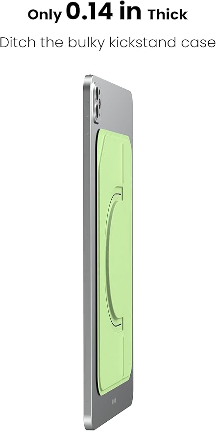 Nillkin Adhesive Tablet Stand, 0.14 inch Invisible Slim iPad Holder, Stepless Adjustable Stand, Built-in Back Magnets, Compatible with Tablets Up to 10.4-13.2 inch, Green